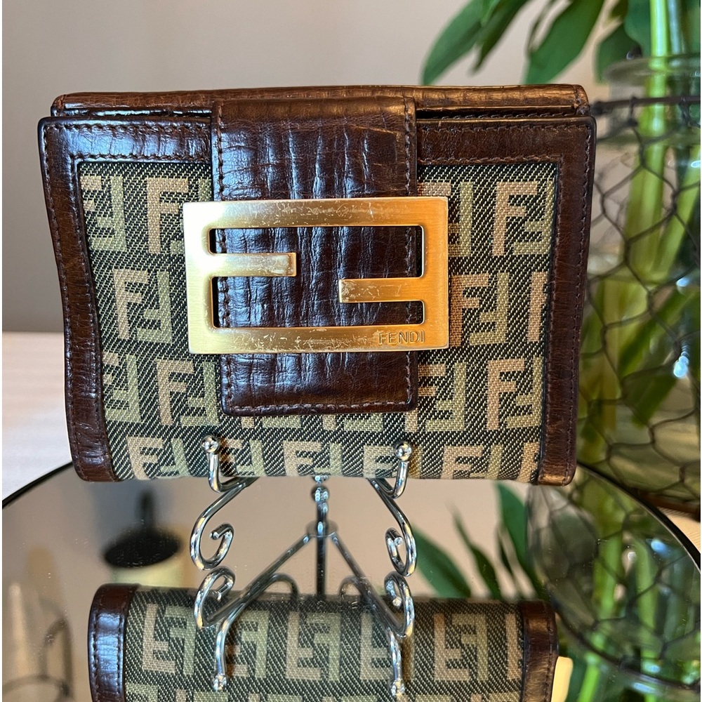 FENDI Zucca Compact Wallet - EUC